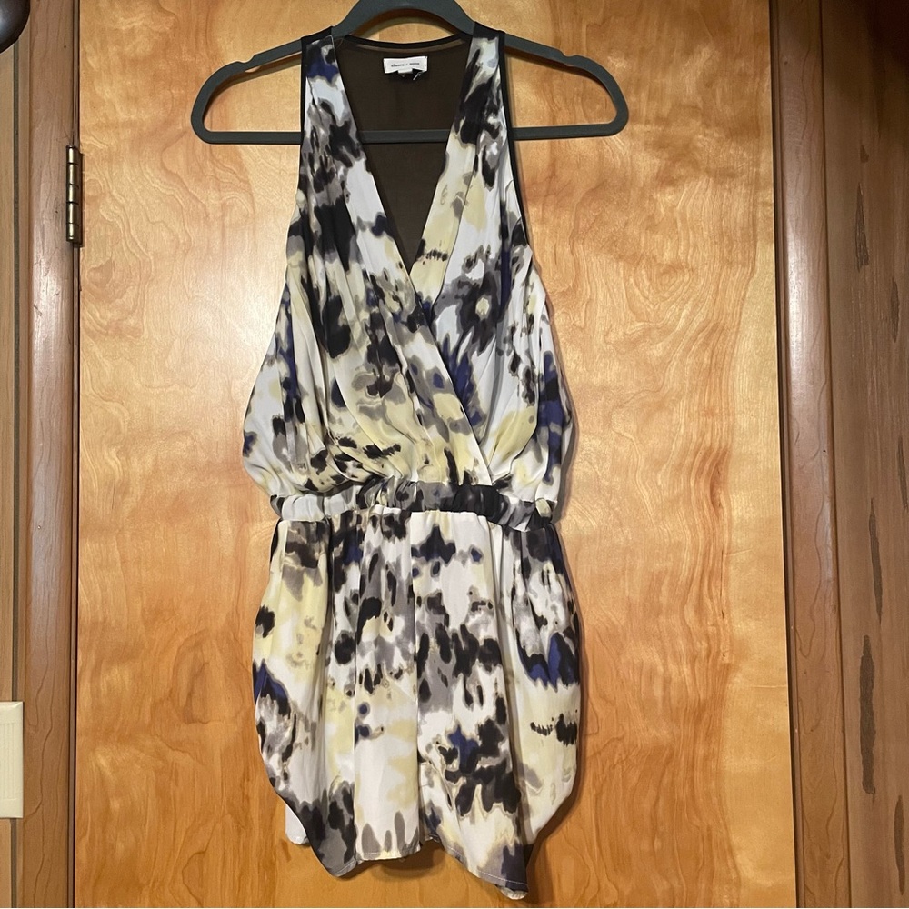 Silence and Noise tie dye romper sheer back 2